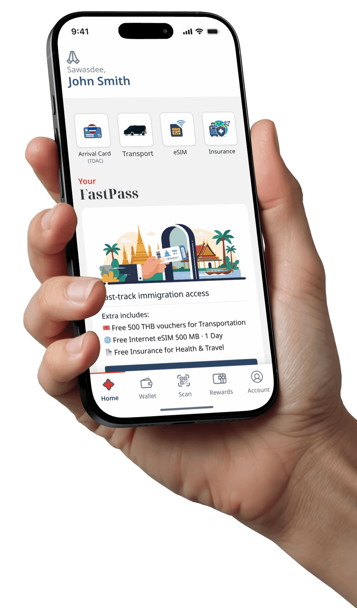 ThaiPass app mockup